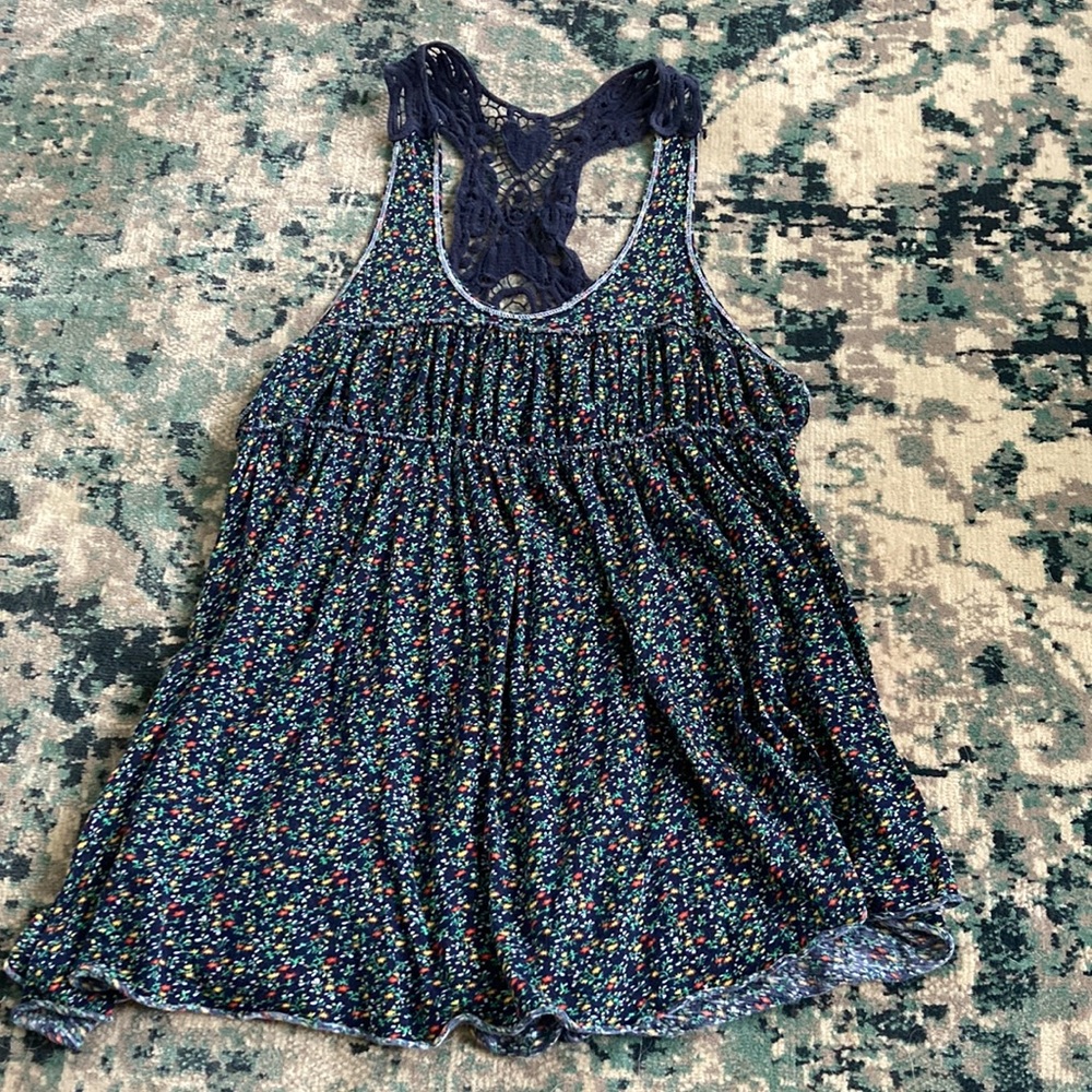 Free People Floral Tank